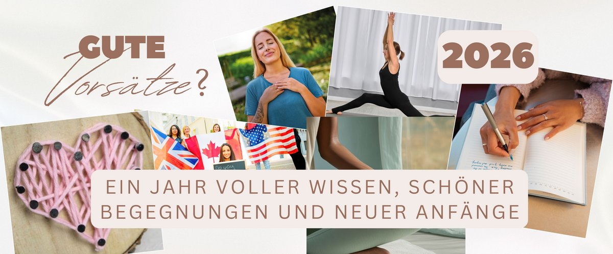 Kursauswahl aus Bewegung, Entspannung, Schreiben, Sprache lernen